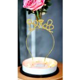 Happyland Bride Yazılı Gold Renk Lüks Kristal Taşlı Taç Bekarlığa Veda Parti Tacı Bride Parti Tacı