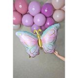 Happyland Büyük Boy Çok Renkli Sevimli Kelebek Figür Folyo Parti Balonu 79 Cm