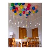 Happyland Doğum Günü Süslemesi Renkli Helyumlu Uçan Balon Görünümlü Tavana Yapışan Balon Set Karışık