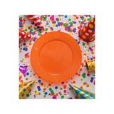 Happyland Turuncu Renk MİKA TABAK 6'LI 23CM Doğum Günü Organizasyon Piknik Tabağı
