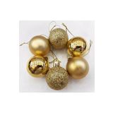 Happyland Yılbaşı Ağacı Süsleme 4 Cm Gold 6'lı Gold Renkli Cici Top