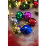 Happyland Yılbaşı Ağacı Süsü Disko Topları 6 Adet Renkli 4 CM