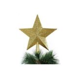 Happyland Yılbaşı Ağacı Süsü Gold Simli Tepe Yıldızı 15 Cm Çam Ağacı Tepe Yıldızı