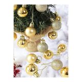 Happyland Yılbaşı Çam Ağacı Süsü 4 Cm 12 Li Altın Cici Top Gold