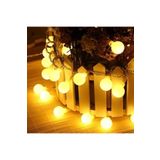Happyland Yılbaşı Dekorasyon Ağaç Işığı 4 Metre Animasyonlu 20 Ledli Beyaz Kablo Fişli Günışığı Top Led Işık