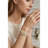 Happyline Cam İncili 3 sıralı bileklik inci choker tasarım şık bileklik inci bileklik abiye bileklik