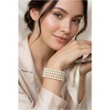 Happyline Cam İncili 4 sıralı bileklik inci choker tasarım şık bileklik inci bileklik abiye bileklik