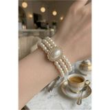 Happyline Cam İncili taşlı gold kaplama inci tasma choker bileklik tasarım şık bileklik