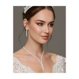 Happyline Su yolu set gümüş kolye takım düğün nişan kolyesi şık tasarım kolye kuyumcu özel tasarım kolye