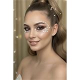 Happyline Taş İnciSticker Gümüş Yapışkanlı Saç Yüz Sticker Yüz Ve Tırnak Taşı Yılbaşı Yüz taşı Işıltılı Parlak