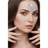 Happyline Taş Sticker Gümüş Yapışkanlı Saç Yüz Sticker Yüz Ve Tırnak Taşı Yılbaşı Yüz taşı Işıltılı Parlak