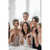 Happyline Team Bride Taç , Team Bride Yazılı Taşlı Metal Taç, Gelin Bekarlığa Veda Parti Kutlama Malzemeleri