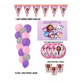 HAPPYLOOPPARTY Gabby Dallhouse Gabby'in Hayal Evi 24 Kişilik Doğum Günü Parti Malzemeleri Süsleri