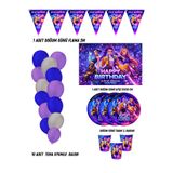 HAPPYLOOPPARTY Kpop K-Pop Demon Hunters Temalı 8 Kişilik Doğum Günü Parti Malzemeleri Süsleri