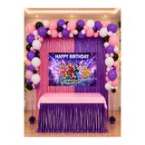 HAPPYLOOPPARTY Manifest Manifest Kız Grubu Doğum Günü Parti Kutlama & Perde Masa etekli Balon Seti