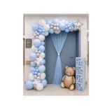HAPPYLOOPPARTY Mavi Hastane Odası Kapı Süsleme Seti Erkek Bebek Baby Shower Balon Konsept