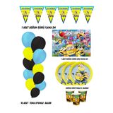 HAPPYLOOPPARTY Minions Minyonlar 16 Kişilik Doğum Günü Parti Malzemeleri Süsleri