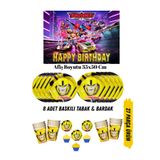 HAPPYLOOPPARTY Transformers Bumblebee Temalı Doğum Günü Tabak , Bardak , Afiş Seti