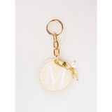 Happyme Ekru Kadın Çanta Aksesuar Yuvarlak Harfli Charm Hm15