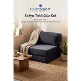 Happynight Comfort Sofya Tekli Koltuk Düz Kol| Oyun Koltuğu | Sünger Koltuk | Sinema Koltuğu. 90X90 cm | Fitilli Kadife - Antrasit