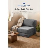 Happynight Comfort Sofya Tekli Koltuk Düz Kol| Oyun Koltuğu | Sünger Koltuk | Sinema Koltuğu. 90X90 cm | Fitilli Kadife - Gri