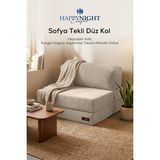 Happynight Comfort Sofya Tekli Koltuk Düz Kol| Oyun Koltuğu | Sünger Koltuk | Sinema Koltuğu. 90X90 cm | Fitilli Kadife - Krem