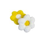 happyteks boutique peluş papatya kırlnet 2 li minyatür sarı