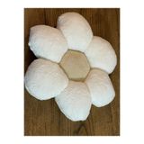 happyteks Papatya Krem Rengi Kırlent Peluş Yastık Minder
