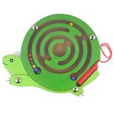 HappyToy Hayvan Mini Ahşap Yuvarlak Manyetik Duvar Numarası Labirent Etkileşimli Labirent Mıknatıslı Boncuklar Masa Oyunu Üzerinde Labirent Şehir Trafik Eduactional Handcraft Toys (Kaplumbağa)