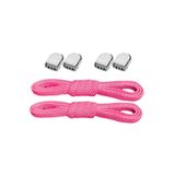 hapshoe Akıllı Kilitli Ayarlanabilir 1 Çift Fuşya Pembe 6 MM Lastik Pratik Bağcık