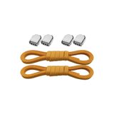 hapshoe Akıllı Kilitli Ayarlanabilir 1 Çift Hardal Sarı 6 MM Lastik Pratik Bağcık