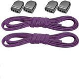 Hapshoe Akıllı Kilitli Ayarlanabilir 1 Çift Mor 6 MM Lastik Pratik Bağcık