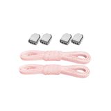 Hapshoe Akıllı Kilitli Ayarlanabilir 1 Çift Pembe 6 mm Lastik Pratik Bağcık