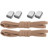 hapshoe Akıllı Kilitli Ayarlanabilir 1 Çift Vizon 6 MM Lastik Pratik Bağcık