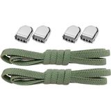 hapshoe Akıllı Kilitli Ayarlanabilir Haki Yeşil 6 MM Lastik Pratik Bağcık 1 Çift