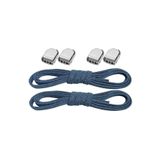 hapshoe Akıllı Kilitli Ayarlanabilir Lacivert 6 MM Lastik Pratik Bağcık 1 Çift