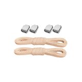 Hapshoe Akıllı Kilitli Ayarlanabilir Pudra 6 mm Lastik Pratik Bağcık 1 Çift