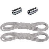 hapshoe Ayarlanabilir 1 Çift Gri Vidalı Kapsül Uçlu 6 MM Lastik Pratik Bağcık