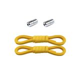 hapshoe Ayarlanabilir 1 Çift Sarı Vidalı Kapsül Uçlu 6 MM Lastik Pratik Bağcık