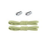 hapshoe Ayarlanabilir 1 Çift Yeşil Vidalı Kapsül Uçlu 6 MM Lastik Pratik Bağcık