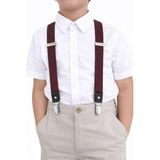 Hapshoe Ayarlanabilir Klipsli Bordo Çocuk Kemer Pantolon Askısı - 80 cm