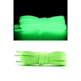 Hapshoe Fosforlu Neon 1 cm Kalınlığında Yeşil Renk 1 Çift Yassı Spor Ayakkabı Bağcığı
