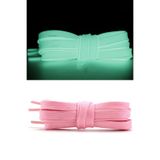 Hapshoe Fosforlu Neon Pembe 1 cm Kalınlığında 1 Çift Yassı Spor Ayakkabı Bağcığı