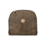 hapshoe Kahverengi Leopar Desenli Çift Ebat Portatif Alışveriş Çantası