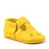 hapshoe kids Bubbles Hakiki Deri Sarı Lastikli Bebek Patik