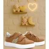 hapshoe kids Hakiki Deri Taba Cırt Cırtlı Çocuk Spor Ayakkabı