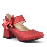 hapshoe kids Winx Kırmızı Işıltılı Kelebekli Kız Çocuk Topuklu Ayakkabı