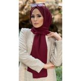 HAR-UM Ticaret Tesettür Kadın Pamuk Cazz Şal Modeli-bordo