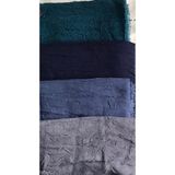 HAR-UM Ticaret Tessetür Kadın Bambu Kraş Şal Modeli-4'lü Set Lacivert /gri/indigo/zümrüt