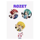 Hara Company Hatsune Miku, Akita Neru ve Kasane Teto Rozet Seti ( 3'lü )